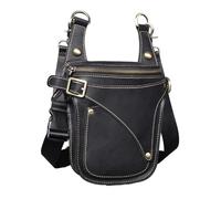Unisex Drop Leg Bag with Faux Leather Leather 7" Motorcycle Riding Drop Leg Bag Design Travel Fanny Belt Waist Pack Case(Color2)