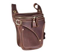 Unisex Drop Leg Bag with Faux Leather Leather Motorcycle Bag for Men Vintage Men's Waist Pack