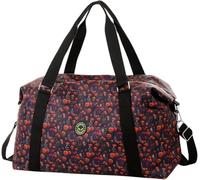 Unisex Duffel Designer Skull Large-Capacity Unisex Clothing Bag, Suitable for Sports and Fitness, with Adjustable Strap & Handles, Gym, Travel Weekender Bags for Men Women (Red)