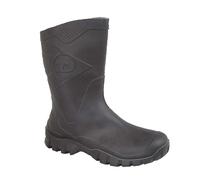 Unisex DUNLOP Black PVC Half Length Wellington PVC Cleated Sole