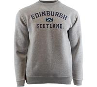 Unisex Edinburgh Scotland Sweatshirt, Applique Embroidery Design, XS-4XL, Available in Black, Blue, Off-White, Grey GPink andrey Navy (UK, Alpha, M, Regular, Regular, Grey Navy)