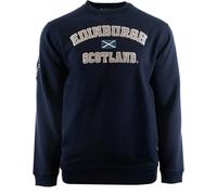 Unisex Edinburgh Scotland Sweatshirt, Applique Embroidery Design, XS-4XL, Available in Black, Blue, Off-White, Grey GPink andrey Navy (UK, Alpha, L, Regular, Regular, Navy)