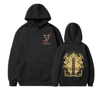 Unisex Expedition 33 Merch Clair Obscur Expedition 33 Game Hoodie Printed Plus Size Sweatshirt for Man Game Fans 04-Black XXL
