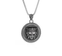 unisex Exquisite Buddha Statue Buddha Head Pendant Buddhist Three Headed Bodhisattva Necklace Men and Women Religious Amulet Jewelry Accessories
