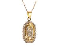 unisex Exquisite zircon pendant for women Our Lady of Guadalupe blessing necklace lucky charm Catholic jewelry Christmas gift Jewelry Accessories