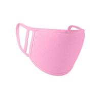 Unisex Face Mask Reusable Washable Face Covering for Adults 2 Ply Face Mask, Cotton Face Mask Breathable Safety Mask Protection from Pollution, Pink, 17cm x 12cm, 3pcs