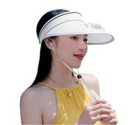 Unisex Fan Hat USB Charging Fan Cap Cooling Visor Hat with Fan Three-Speed Adjustment Large Area Sun Protection Sun Hat Summer Buckle Sun Hat UPF 50+ Fishing Hiking USB Fan Hat Casual Outdoor Hat