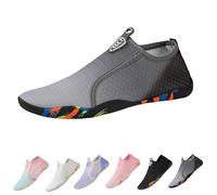 Unisex Fashion Water Shoes: Barefoot Shoes Women || Beach Shoes & Swimming Shoes || Aqua Shoes with Drainage Hole || Summer Breathable Outdoor Fitness Shoes || Sports Trail Running Shoes, gray, 7 UK