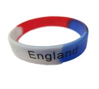 Unisex FIFA World Cup Country Patriotic Team Silicone Band Bracelet: England Three Lions, Brazil & Italy Posted from London by Fat-catz (England Silicone Team Band)
