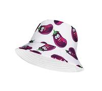 Unisex Fisherman Summer Festival Union Jack UK Flag Cotton Bucket Hat (One Size, Aubergine - White)