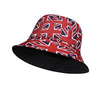 Unisex Fisherman Summer Festival Union Jack UK Flag Cotton Bucket Hat (One Size, Small Union Jack)