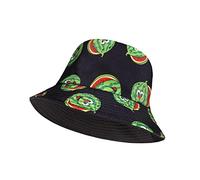 Unisex Fisherman Summer Festival Union Jack UK Flag Cotton Bucket Hat (One Size, Watermelone - Pink)