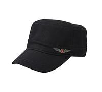 Unisex Flat Hats Classic Cotton Adjustable Quick Dry All Seasons Cadet Army Cap Golf Tennis Outdoor Baseball Hat for Men Women Black