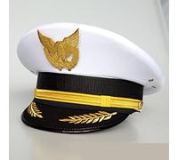 Unisex Flight Airline Captain Uniform Eaves Pilot Hat Civil Aviation Cap Aviator Security Staff Professional Cosplay