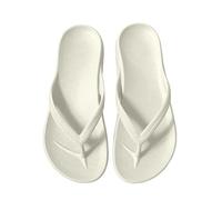 Unisex Flip Flops Arch Support Wide Fit Open Toe Thong Sandals Lightweight Platform Slides Beach Holiday Slip On Indoor Outdoor Summer Wear Comfort Thick Sole Nonslip Cushioning Footwear (White, 5)