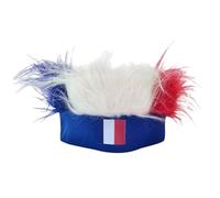Unisex French Themed Afro Wigs Breathable Headpiece Cosplay Carnivals Costume Accessory For Game Days And Festivals Football Game Headband