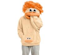Unisex Funny Monster Pocket Hoodie Adult Novelty Halloween Casual Top | Soft Comfortable Fabric Creative Big Mouth Monster Pocket Perfect for Halloween Party Loungewear Gathering Casual Outing