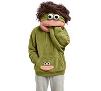 Unisex Funny Monster Pocket Hoodie Adult Novelty Halloween Casual Top | Soft Comfortable Fabric Creative Big Mouth Monster Pocket Perfect for Halloween Party Loungewear Gathering Casual Outing