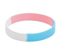 Unisex Gay Pride Transgender Stripe Silicone Bracelet Wristband Festival Party Accessory