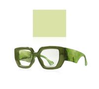Unisex glass Fashionable and Personalized Large Frame, 1 Piece Green Thick Frame, 1 Piece Glasses Cloth