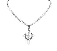 unisex Goth Crescent Moon Witch Celtic Cross Pendant Necklace Men Witchcraft Irish Knot Amulet Necklaces Jewelr
