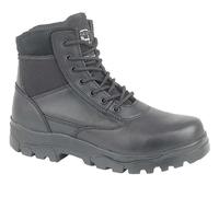 Grafters SHERMAN Unisex Leather Work Boots Black