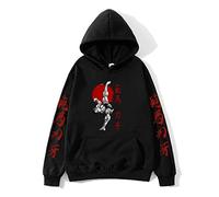 Unisex Grappler Baki Hoodie Anime Baki The Grappler Hanma Baki Son of Ogre Printed Long Sleeve Sweatshirt Fashion Casual Harajuku Pullover Black