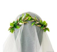 Unisex Green Woodland Laurel Crown Roman Leaf Headpiece Renaissance Cosplay Headband E5s3 Renfaire Costume Godess Toga Halloween