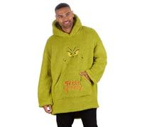 Unisex Grinch Oversized Sherpa Hoodie Super Soft Fleece Wearable Blanket with Hood & Pockets (One Size)