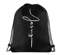 Unisex Gym Sack Faith Jesus Vertical Cross Religious Drawstring Gym Bag Sports Sports Travel Bag For Yoga, Exercise, Travel