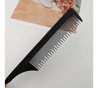 Unisex Hair Comb - a Professional Anti-Static Salon Hair Comb Plastic Pin Rat Tail Comb Heat Resistant Barber and Salon Rat Tail Comb with Non-skid Parting Black Fine Tooth with Stainless Steel Handle
