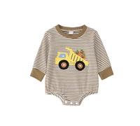 Unisex Halloween Costume Ghost Jumpsuit with Hat Hooded Romper Onesie Button-up Fall Jumpsuits Clothing Set Skeleton Costumes Outfits for Fancy Party 0-24 Months Infant Brown