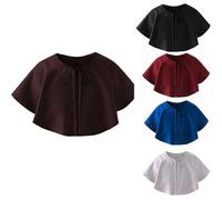 Unisex Halloween Shawl Cape UK Clearance Death Cosplay Gothic Cloak Lace-Up Capes Round Neck Cloaks Witch Wizard Vampire Poncho Renaissance Medieval Costume Fancy Dress Clothing