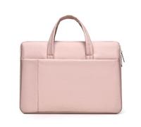 Unisex handbag, lightweight office bag, multi-layer design computer bag, suitable for storing computers, tablets and mobile phones (Pink,37 * 27 * 3.5cm/14.5 * 10.6 * 1.3in)