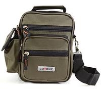 Unisex Handy Canvas Style Multi-Purpose Shoulder / Cross Body Bag with Belt Loop ( Olive Green )