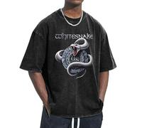 Unisex Hard Rock Band Retro - Washed Dropped - Shoulder T - Shirt: A Timeless Style Reborn