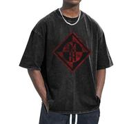 Unisex Head Metal Band Machine T Shirts Vintage wash Tee Shirt Short Sleeve Crew Neck Oversized Cotton Streetwear Cute Graphic Summer Casual Loose Basic Tee Top