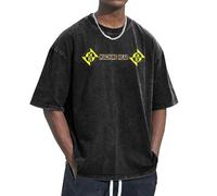 Unisex Head Metal Band Machine T Shirts Vintage wash Tee Shirt Short Sleeve Crew Neck Oversized Cotton Streetwear Cute Graphic Summer Casual Loose Basic Tee Top