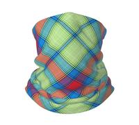 Unisex Headwear Blue Thin Line Grid Tube Scarf Quick Drying Bandana Comfortable Neck Gaiter For Fishing Yoga Sports