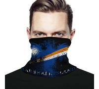 Unisex Headwear Marshall Islands Flag Headscarf Windproof Neck Gaiter Warmer Bandana For Running Tennis Yoga
