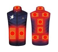 Unisex Heated Vest USB-Charging Warmth Vest - Lightweight Electric Heating Gilet for Men Women Outdoor Skiing Heated Waistcoat with 3 Heat Settings Waterproof Windproof Thermal Body Warmer (#08, 4XL)