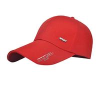 Unisex High Caps Quality Baseball Mans Womens Cotton Embroidered Baseball Caps Multi Wear Visor Cap Women (Red, One Size)