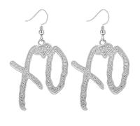 Unisex High Hip Hop XO Letter Pendant Necklace For Women Men, New 2026 Rock Rapper Fashion Cubic Zirconia Accessories Creative Jewelry Gift, Adjustable, Alloy Steel, No Gemstone