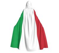 Unisex Hooded Cloak Italy Flag Print Cloak Cape Halloween Christmas Costume Party Cosplay