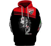 Unisex Hoodies Full Zip Sweatshirts 3D for DUCATI Print Hooded Tops Casual Long Sleeve Motorcycle Hoodie Sports Jumpers with Pockets-A||XL
