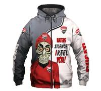 Unisex Hoodies Full Zip Sweatshirts 3D for DUCATI Print Hooded Tops Casual Long Sleeve Motorcycle Hoodie Sports Jumpers with Pockets-D||3XL
