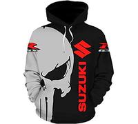 Unisex Hoodies Pull Over Sweatshirts 3D for S.u.z.u.k.i Print Hooded Tops Casual Long Sleeve Motorcycle Hoodie Sports Jumpers with Pockets-B||XXL