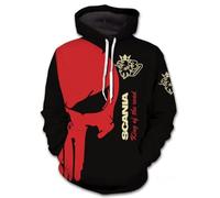 Unisex Hoodies Pull Over Sweatshirts 3D for SCANIA Print Hooded Tops Casual Long Sleeve Motorcycle Hoodie Sports Jumpers with Pockets-D||2XL