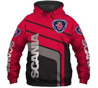 Unisex Hoodies Pull Over Sweatshirts 3D for SCANIA Print Hooded Tops Casual Long Sleeve Motorcycle Hoodie Sports Jumpers with Pockets-A||4XL