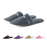 Unisex Hotel Slippers Disposable Slippers For Guests Women Solid Color Soft Sole Sliders Closed Toe Spa Sliders White House Shoes For Party Guest And Travel Washable And Foldable Winter Slipper